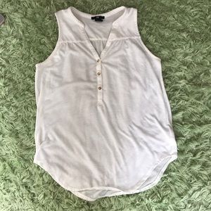 white v-neck tank top